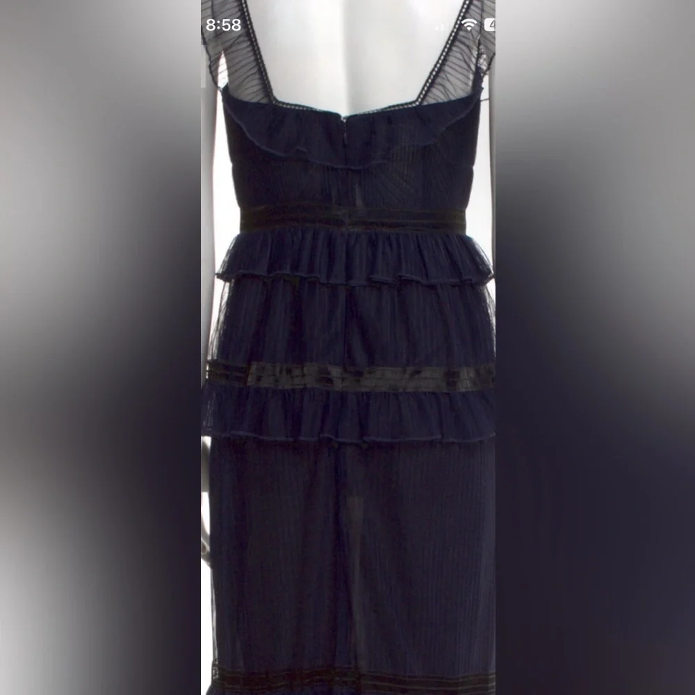 Jonathan Simkhai Black Midi Dress bustier 2 xs - Picture 3 of 8